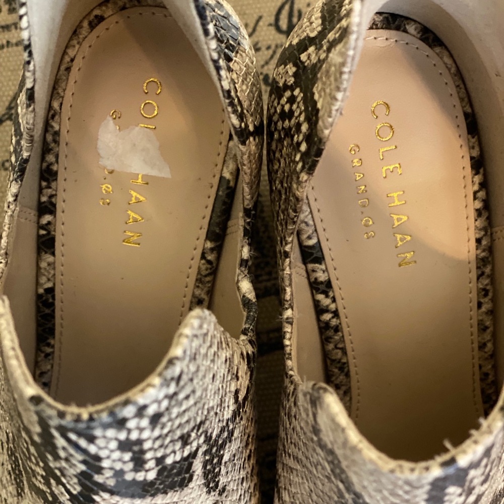 Cole Haan python open toe booties NWTS 6 - Picture 6 of 7